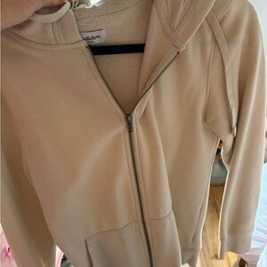Beige goodfellow zipfront hoodie sweatshirt